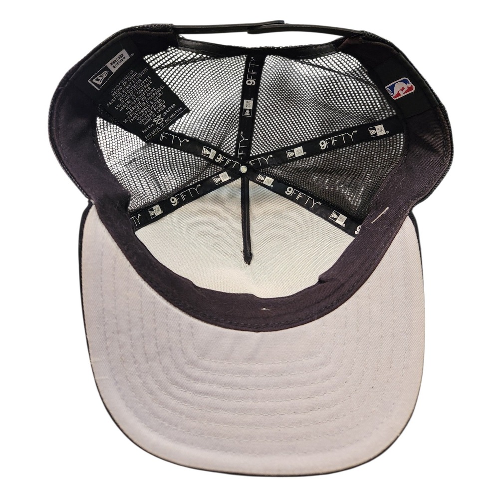 New Era Golden State Warriors Snapback Trucker Hat Black‎ Blue Yellow NBA - Picture 5 of 6